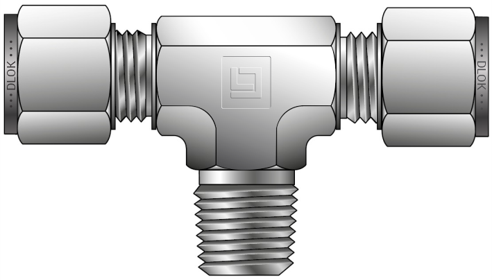 Male Branch Tee NPT (For Metric Tube)